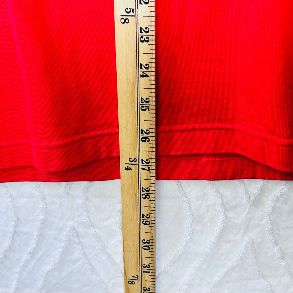 Lacoste Live T-Shirt Mens M Red Long Sleeve Script Logo Preppy Streetwear Sporty - Picture 8 of 11